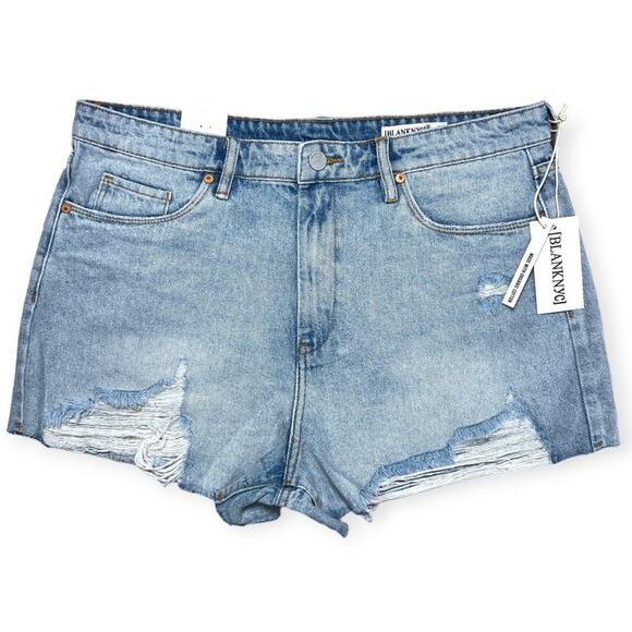 NWT Blank NYC Barrow High Rise Jean Short SIZE 32 Perfect Places Organic NEW - Picture 1 of 9